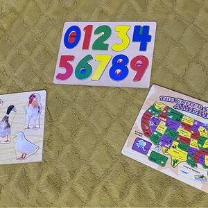 Colorful Number and Map Puzzle Set